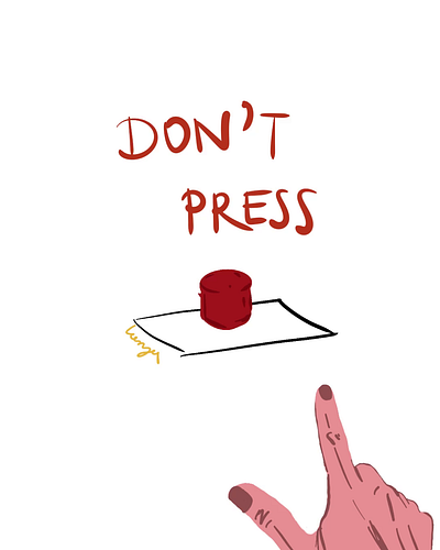 Don't press 2d animation design gesture hand lyric motion motion graphics poem procreate trial