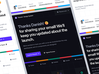 Email template for PlaceUI Design System webdevtools