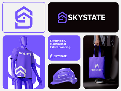 Skystate Real Estate Branding 🏠✨ 3d logo animation branding creative logo creative logo design design graphic design illustration logo logo deisgn logo design logotype minimalist logo design motion graphics presentation typography ui unique logo