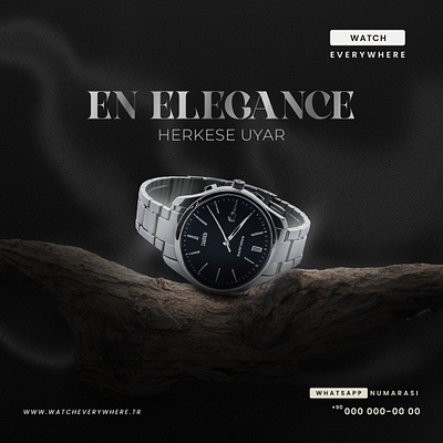 WATCH EVERYWHERE design elegance graphic design instagram post luxury post social media design watch