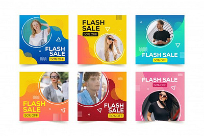 Flash Sale Instagram post banner branding