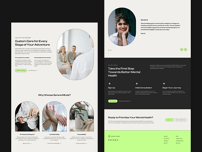 Serene Minds Website ui ui design ux ui visual design webdesign