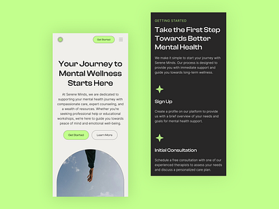 Serene Minds Website Responsive Design mobile design responsive design ui ui design ux ui uxui design visual design webdesign
