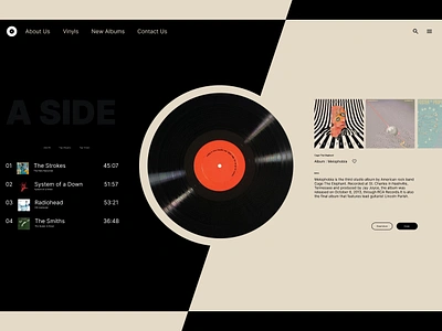 Vinyl Website ui ux webdesign