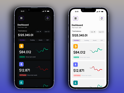 Cryptocurrency Mobile App: Dashboard app design bitcoin crypto currency crypto trading app dashboard ethereum finance financial dashboard investment litecoin mobile app mobile interface mobile ui mobile ux portfolio trading ui ui design ux ux design