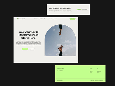 Serene Minds Website Elements ui design ux ui uxui design visual design webdesign