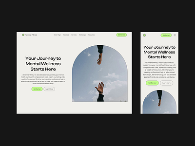 Case Study: Serene Minds Website mobile design responsive design ui design ux ui uxui design visual design webdesign