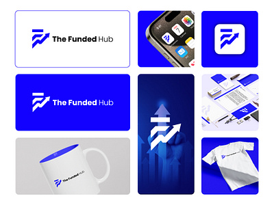 The Funded Hub brand design brand identity branding design icon illustration logo logo design logo folio ui