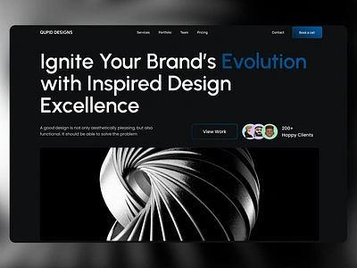 QUPID DESIGNS: Ignite Your Brand's Evolution brand evolution branding business website client testimonials dark mode design design agency graphic design homepage marketing modern design portfolio professional services ui ui design ux ux design web design web ui website