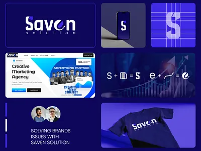 Saven Solution 3d animation brand identity branding graphic design logo logo design logo folio motion graphics ui
