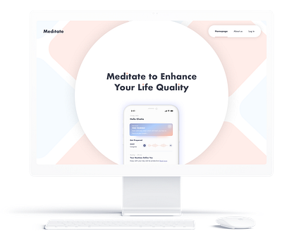 Meditation App - Design Concept branding design illustration logo ui ui ux ui ux design uidesign uiux uiuxdesign