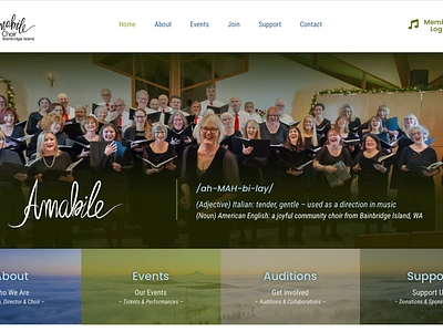 Amabile Choir - website and advertising branding graphic design layout logo webdesign