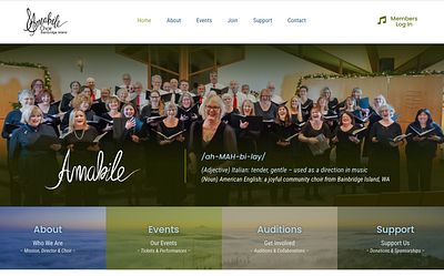 Amabile Choir - website and advertising branding graphic design layout logo webdesign