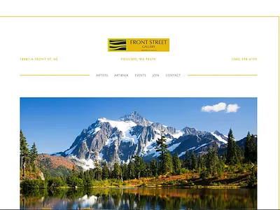 Front Street Gallery website branding graphic design layout webdesign