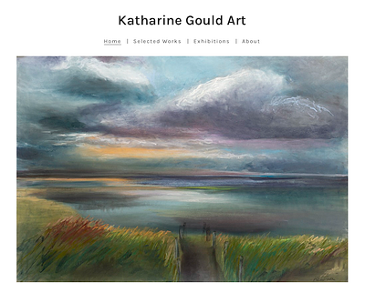 Katharine Gould website layout webdesign