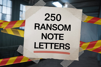 250 Ransom Note Letters branding font font sans serif logo