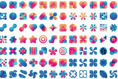 80 Transition Shapes branding font graphic design illustration shapes