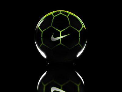 Fútbol - High Resolution 3d ball futbol glass graphic design green lighting lime mirror nike shadow soccer sport