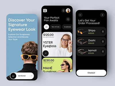 E-commerce eyewear app design app app design design e commerce app ecommerce eyewear glass glasses mobile app mobile app design mobile design mobile ui ui uiux