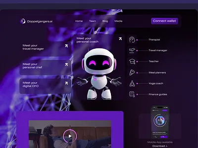 Landing page | Blockchain x AI ai branding landing page ui ux website