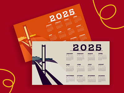 Development of a yearly calendar for construction company adobe illustrator buildings calendar construction company design graphic design illustration scenery