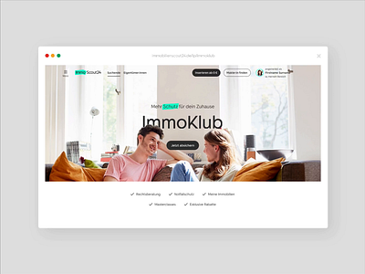 ImmoKlub Landingpage animation design interaction motion principle ui