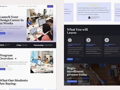 Landing page for Ui/Ux bootcamp bootcamp landing page ui design ux