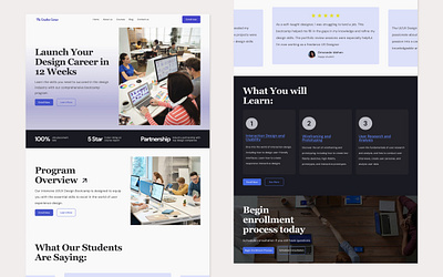 Landing page for Ui/Ux bootcamp bootcamp landing page ui design ux