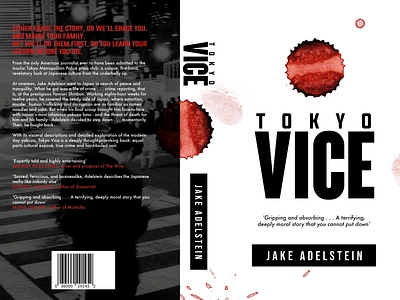 'Tokyo Vice' by Jake Adelstein book cover graphic design illustration photoshop typography