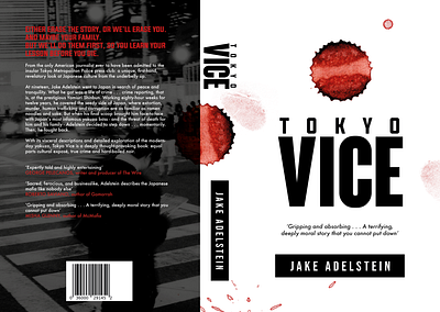 'Tokyo Vice' by Jake Adelstein book cover graphic design illustration photoshop typography