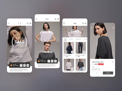 Parentesis app cro digital ecommerce fashion mobile product store ui ux