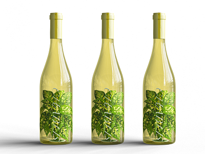 Chablis - Wine Label Design botanical branding design graphic design green illustration jungle logo lush photoshop tropical vintage white wine wine wine bottle wine design wine designer wine label winery yellow