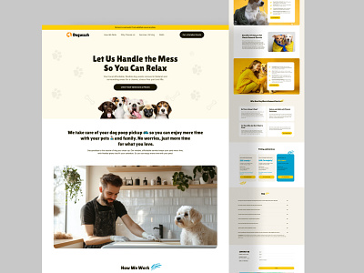 Dog wash services homepage design dog homepage dog landing page dog lover website dog wash landing page dog wash services dog web ui dog website dog website design pet clean website pet lover website pet shop website pet website