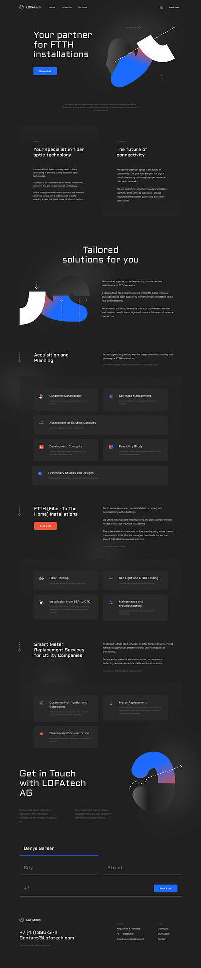 Landing page #1 arrows blue branding components composition development figma hosting landing lines mail material motion graphics planning server technology ui visual webdesign wedsite