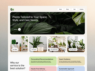 Plant service website design business website homepage landing marketing website page web webdesign webpage website design