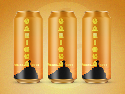 Carioca - Beer Can Label Design beer beer art beer can beer design beer designer beer label beer packaging branding brazil bright craft beer design graphic design illustration logo modern orange photoshop typography vector