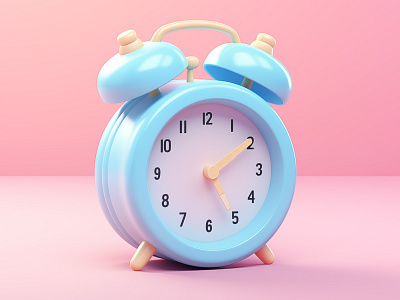 3D Pastel Alarm Clock Design ⏰✨ 3d 3d art 3d illustration 3d model 3d modeling 3d rendering alarm clock branding clock art clock illustration cute clock design digital illustration gerdoo graphic design illustration pastel design vector