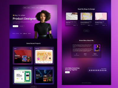 Product Design Portfolio animation landing page portfolio ui webdesign