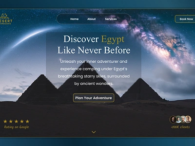 Desert Stargazers Landing Page Design 🌟 campingexperience creativeprocess desertcamping designconcept figmadesign landingpage natureinspired outdooradventures responsivedesign ui uiuxdesign webdesign