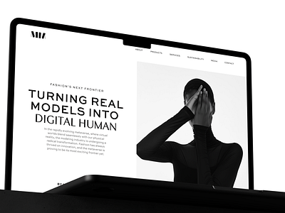 Fashion next frontier branding minimal ui website