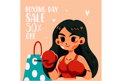 Hand Drawn Boxing Day Sale Background boxing customer day deals discount event gift holiday items media offer online prices promotion sale sales seasonal shoppers shopping store