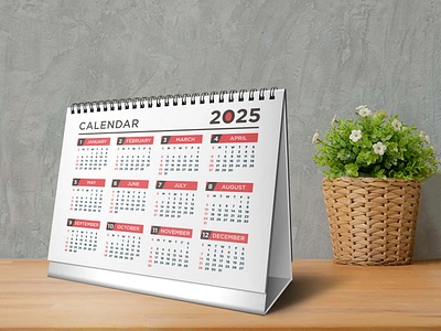 Colorful vector calendar design for 2025 2025 calendar advertising branding colorful calendar corporate desk calendar graphic design happy minimalist new year 2025 planner table calendar vector