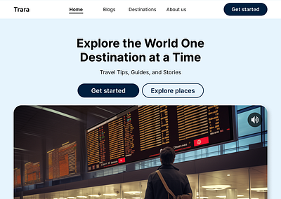 Travel agency landing page design figma landing page new travel travel agency landing page trending ui ux webdesign website design