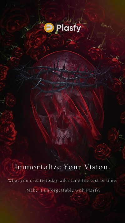 Plasfy - Memento Mori - Immortalize Your Vision branding death design graphic graphic design jasrati life memento mori plasfy