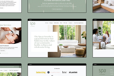 Spa at Serenbe Website Design graphic design ui ux web design web development website