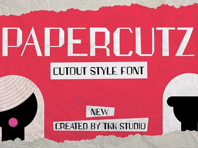 PAPERCUTZ – Cutout Vintage Font branding classic cutout display font font gaming movie poster retro thumbnails vintage youtube