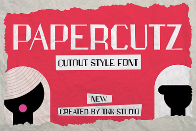 PAPERCUTZ – Cutout Vintage Font branding classic cutout display font font gaming movie poster retro thumbnails vintage youtube