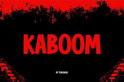 KABOOM branding display font edgy font gaming movie poster rebelious thumbnails youtube