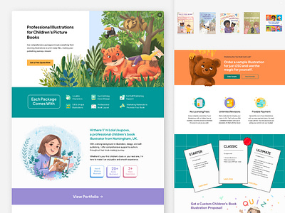 Childrens book Illustrators Website design design website graphic design illustration ui vector