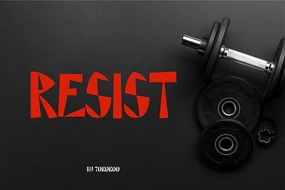 Resist branding design display font edgy font gaming movie poster rebelious tatoo thumbnails urban youtube